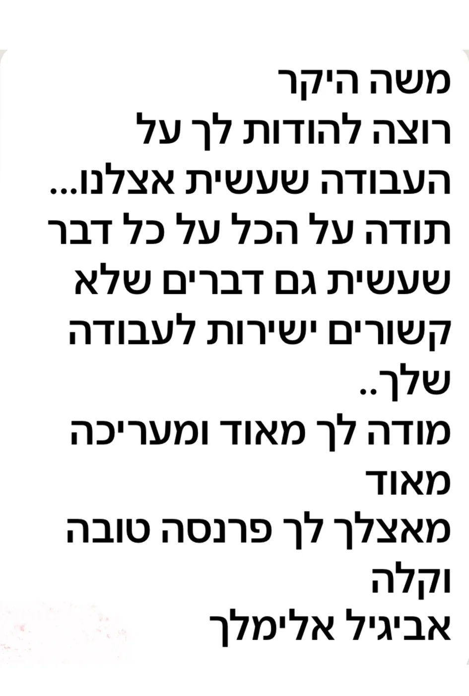 צילום המלצת לקוח על מגן שיפוצים